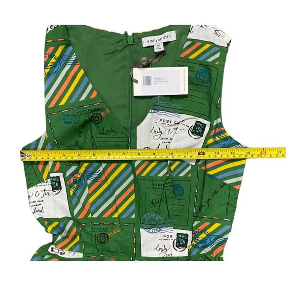 Emily & Fin Dress Sz XXS Green White Fit & Flare Cosplay Twee Preppy New - Picture 7 of 10